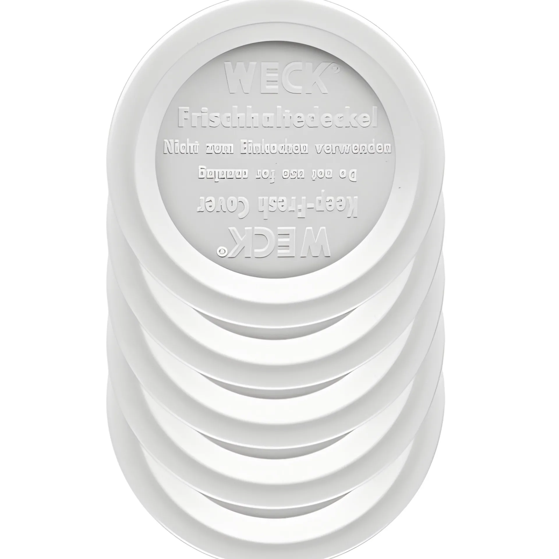 Frischhaltedeckel|Weck-Verschlüsse|5 x WECK-Frischhaltedeckel RR 80