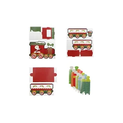 Basteln|Adventskalender|Adventskalender Bastelset 'Zug', 60-teilig