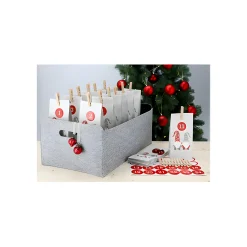 Basteln|Adventskalender|Adventskalender Bastelset 'Wichtel', 72-teilig