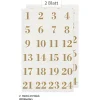 Deko|Adventskalender|Adventskalender-Zahlen 'Goldene Zahlen', 48 Stück