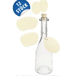 Apfel-, Birnen-, Quittenzeit|Ostern|Anhängeetikett oval 4,4 x 6,1 cm vanille, 12 Stück