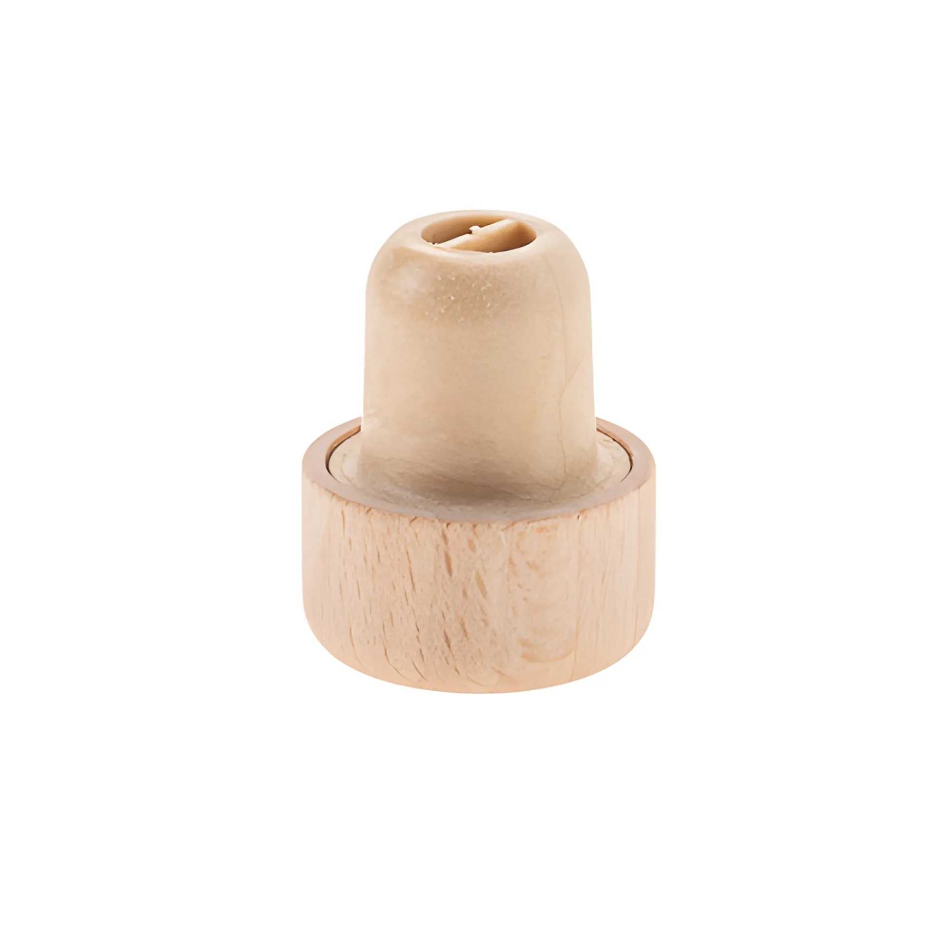 Ausgießer|Ausgießer|Ausgießerkorken Kunststoff 19 mm mit Holzkappe