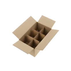Transportverpackungen|Geschenkverpackungen Für Gläser|Automatikkarton 216 x 132 x 95 mm, 6er Gefache