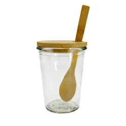 Sonstige Verschlüsse|Bambusdeckel Ø 67 mm mit Löffel, 3er Set