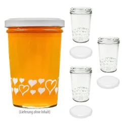 Hochzeit|Liebe|Becherglas 150 ml TO 66 'Herzen', 4er Set