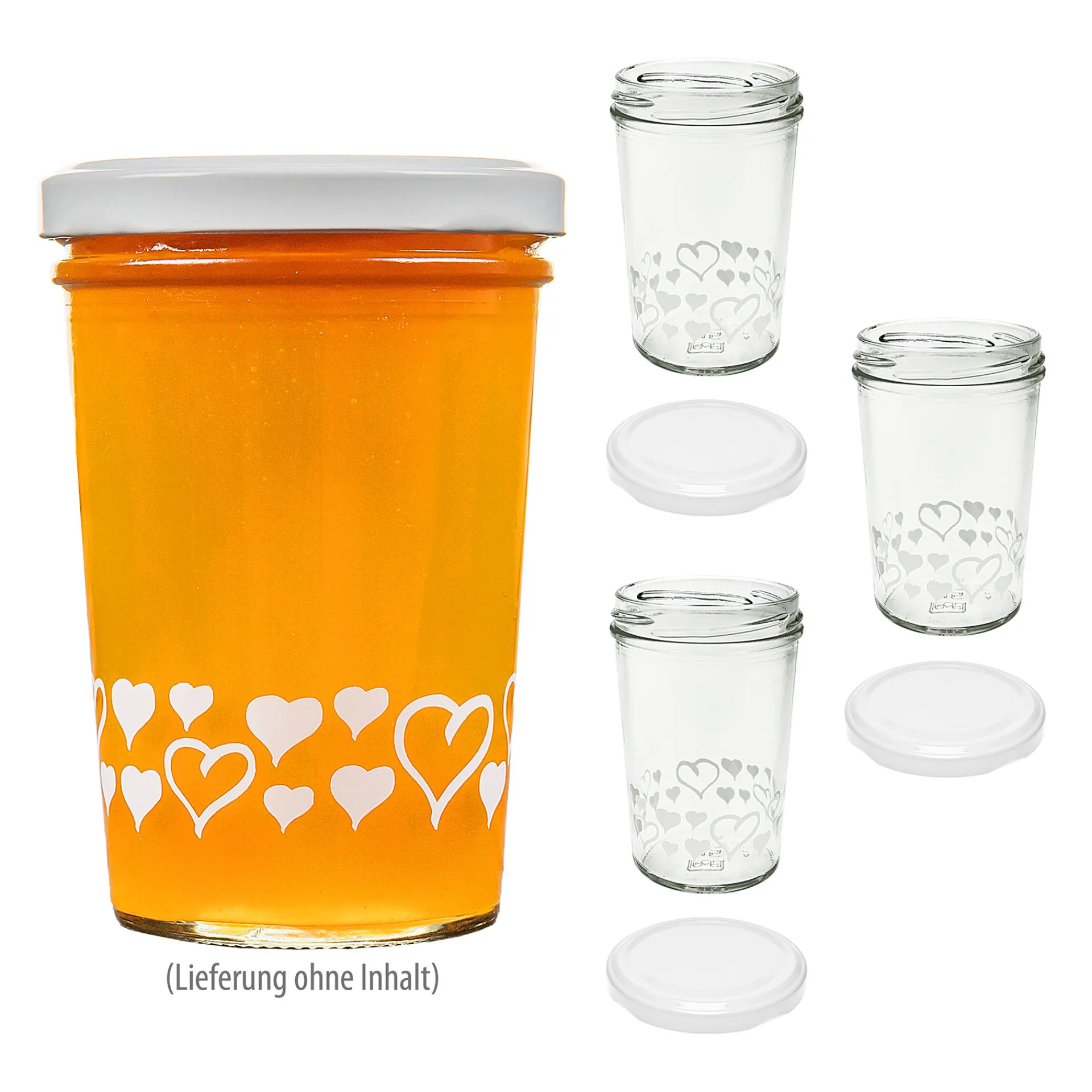 Hochzeit|Liebe|Becherglas 150 ml TO 66 'Herzen', 4er Set