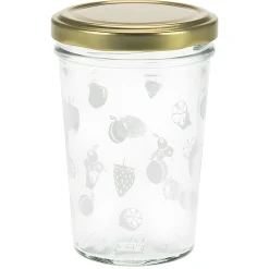 Beerenzeit|Pflaumenzeit|Becherglas 150 ml TO 66 'Obst weiß'