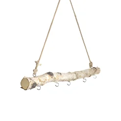 Deko-Anhänger|Besonderes Und Witziges|Birkenast 50 cm mit Kordelhenkel und 5 Haken