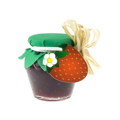 Erdbeerzeit|Deckchen-Sets|Blattdeckchen-Set 'Erdbeere', 21-teilig