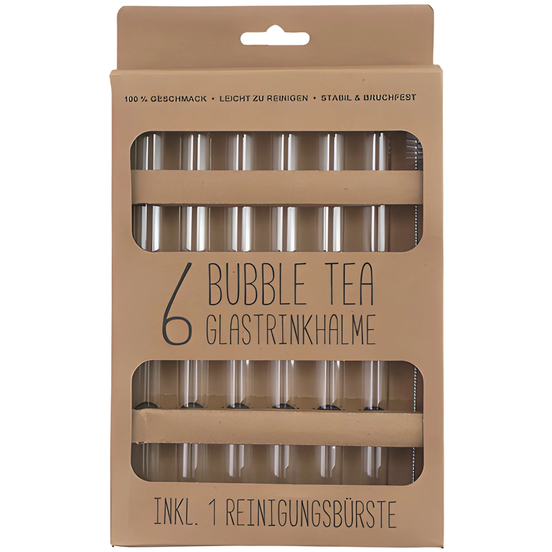 Saft & Sirup|Geburtstag, Jubiläum|Bubble Tea Glastrinkhalme 21 cm, Ø 14 mm, 6 Stück