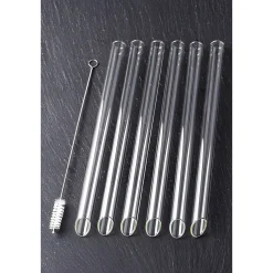 Saft & Sirup|Geburtstag, Jubiläum|Bubble Tea Glastrinkhalme 21 cm, Ø 14 mm, 6 Stück