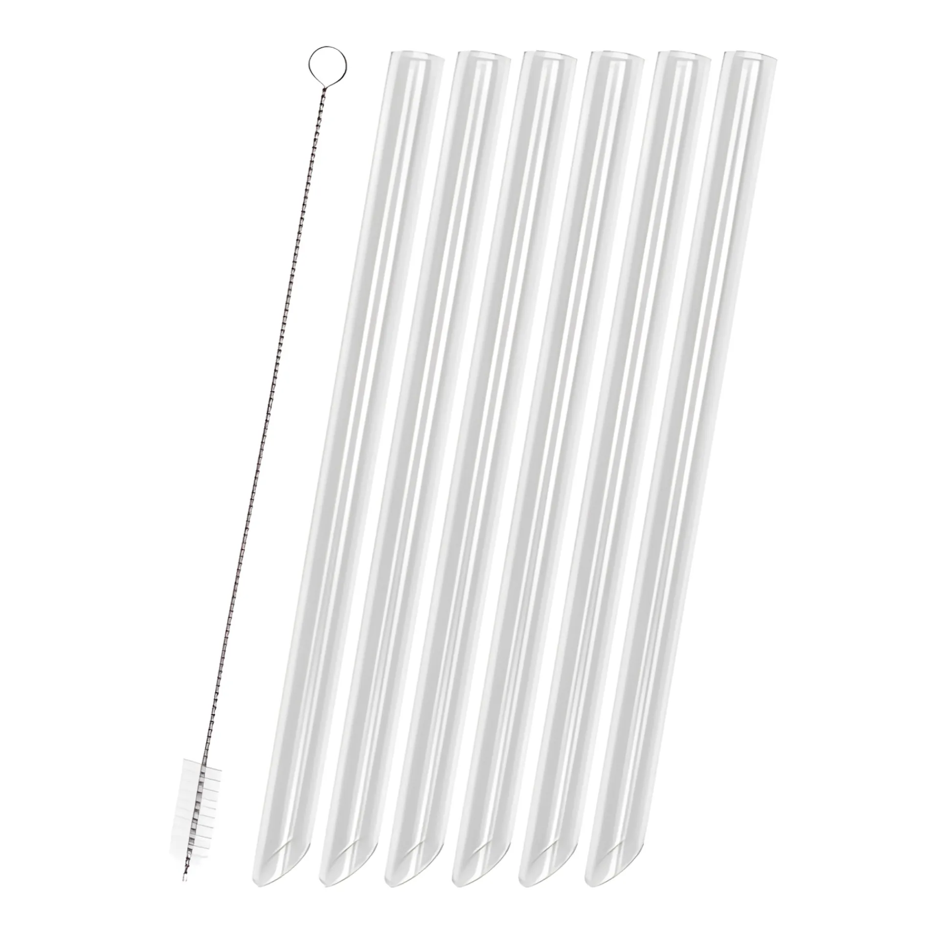 Saft & Sirup|Geburtstag, Jubiläum|Bubble Tea Glastrinkhalme 21 cm, Ø 14 mm, 6 Stück