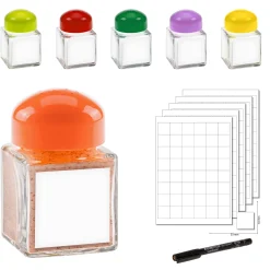 Gewürze Und Kräuter|Giveaways|Buntes Cubi-Streuer-Set, 6 Gläser