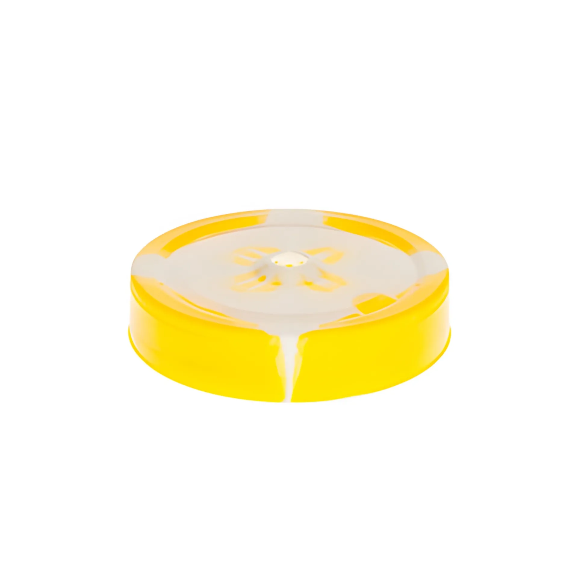 Trinkhalmdeckel|Schraubdeckel|CT 70 Trinkhalmdeckel Batik gelb-weiß, Loch Ø 8 mm