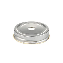Feiern Und Feste|Picknick-Zubehör|CT 70 Trinkhalmdeckel silber, Loch Ø 13 mm