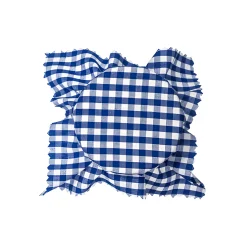 Deckchen|Deckchen-Sets|Deckchen 120 mm blau kariert