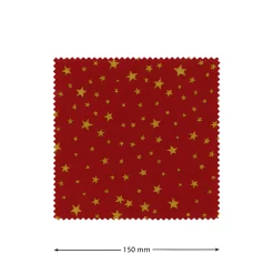 Deko|Deckchen|Deckchen 150 mm rot mit goldenen Sternen