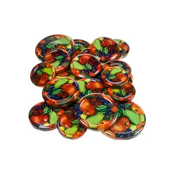 Pflaumenzeit|Kirschenzeit|Deckel-Sortiment Obstdekor past., 21-teilig