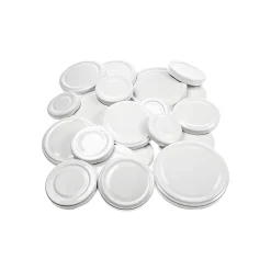 Twist-Off-Deckel|Deckel-Sets|Deckel-Sortiment weiß past., 21-teilig