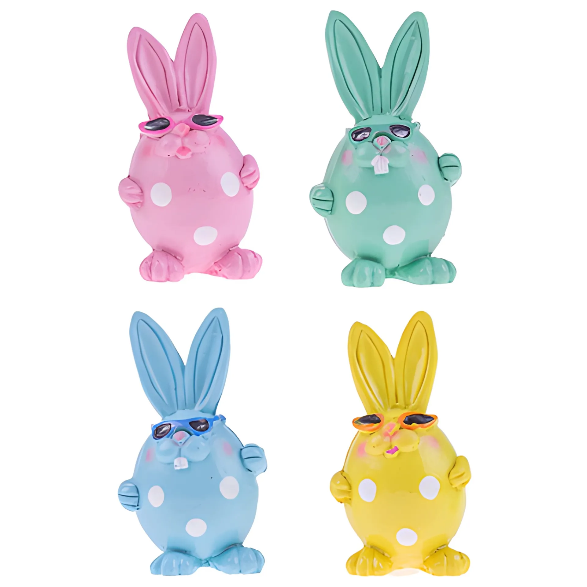 Ostern|Deko-Figuren 'Ostereier-Hasen' 6 cm, 4 Stück