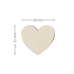 Hochzeit|Liebe|Deko-Herzen 30 x 25 mm, 30 Stück