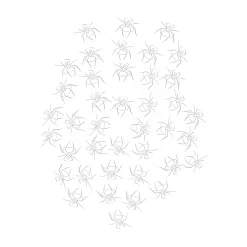 Halloween|Basteln|Deko-Spinnen 3,5 cm, transparent, 40 Stück