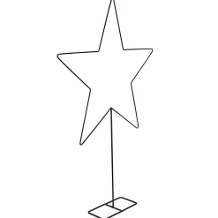 Basteln|Deko|Dekostern mit Standfuß, schwarz, 50 cm