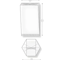 Verpackungen|Saft & Sirup|Diamantbeutel  42 x 360 mm Ø 79 mm,  10 Stück