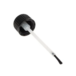Kosmetik & Arznei|Pipetten, Randtropfer Und Co.|DIN 18 schwarz mit Pinsel für Tropfflasche 30 ml