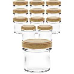 Vital Shots|12er Set Ingenio 72 ml mit Deckel Holzdekor