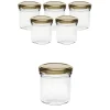 Gläser-Sets|6er Set Sturzglas 167 ml mit Deckel gold