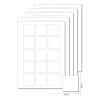 Etiketten Zum Beschriften|Bedruckbare Etiketten|Etiketten 50 x 50 mm weiß -  5 Blatt A4