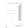 Etiketten Zum Beschriften|Bedruckbare Etiketten|Etiketten 82 x 52 mm weiß -  5 Blatt A4