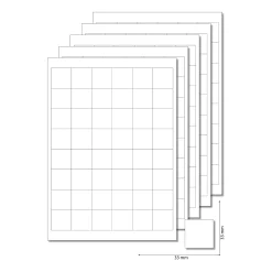 Vital Shots|Etiketten Zum Beschriften|Etiketten 33 x 33 mm weiß -  5 Blatt A4