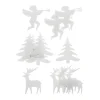 Deko|Filz-Sticker 'Elch, Tannen und Engel', 16 Stück