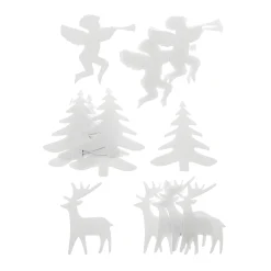 Deko|Filz-Sticker 'Elch, Tannen und Engel', 16 Stück