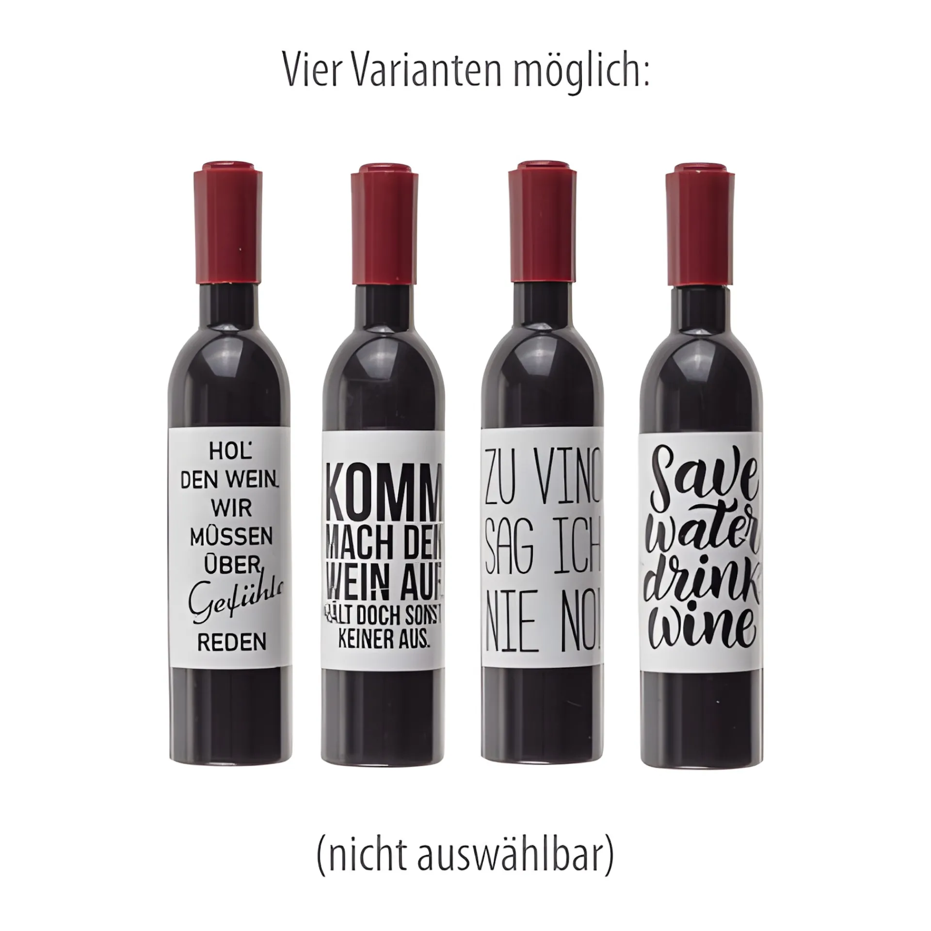 Flaschenöffner|Flaschenöffner/Korkenzieher 'Weinflasche mit Spruch'