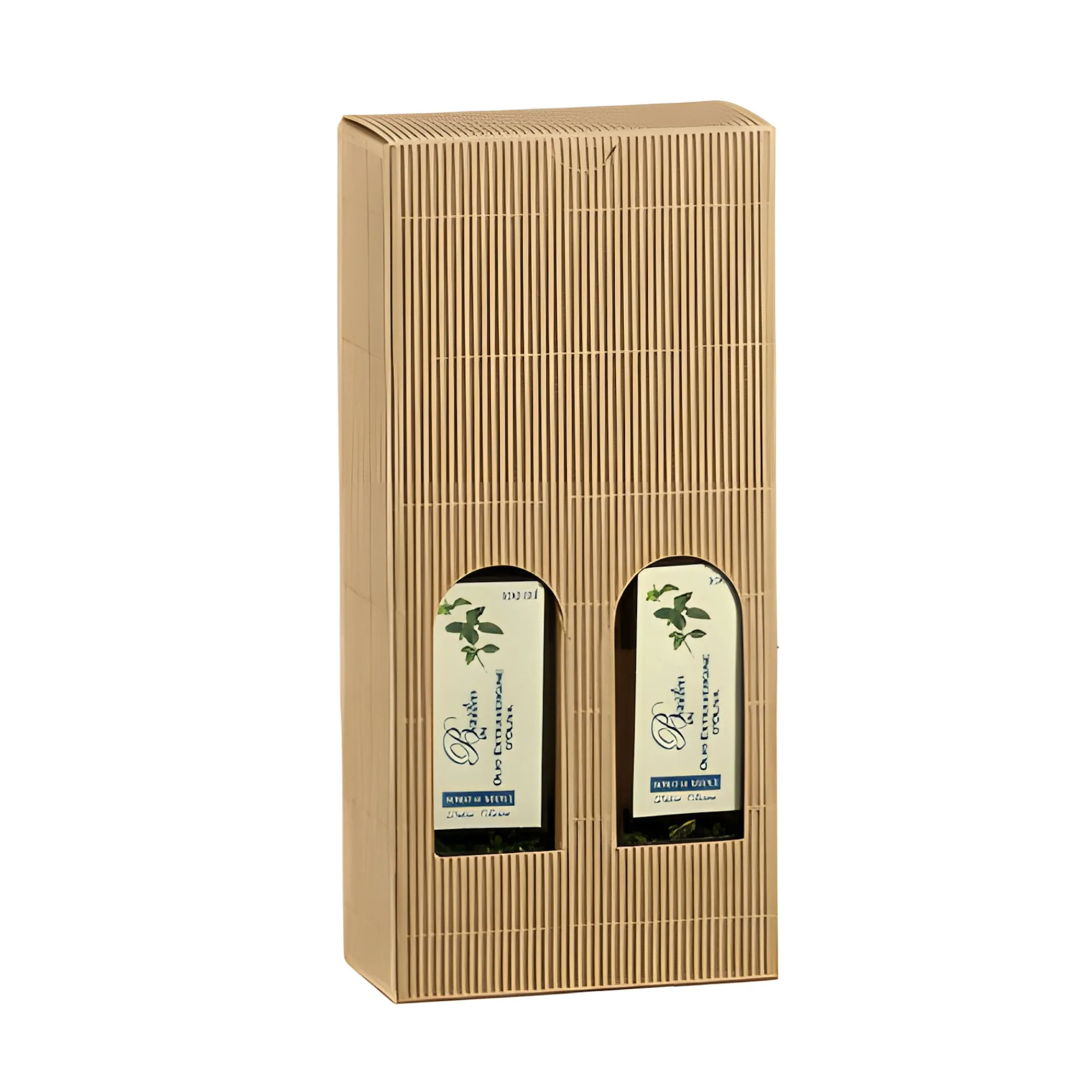 Geschenkverpackungen Für Flaschen|Flaschenkarton 2er 110 x 55 x 240 mm natur