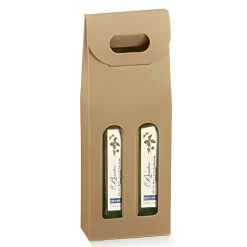 Geschenkverpackungen Für Flaschen|Flaschenkarton 2er 110 x 55 x 305 mm natur