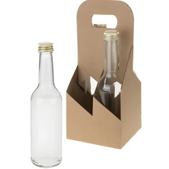 Geschenkverpackungen Für Flaschen|Flaschenkarton 4er 130 x 130 x 290 mm natur