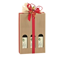 Geschenkverpackungen Für Flaschen|Flaschenkarton 3er 140 x 45 x 215 mm natur