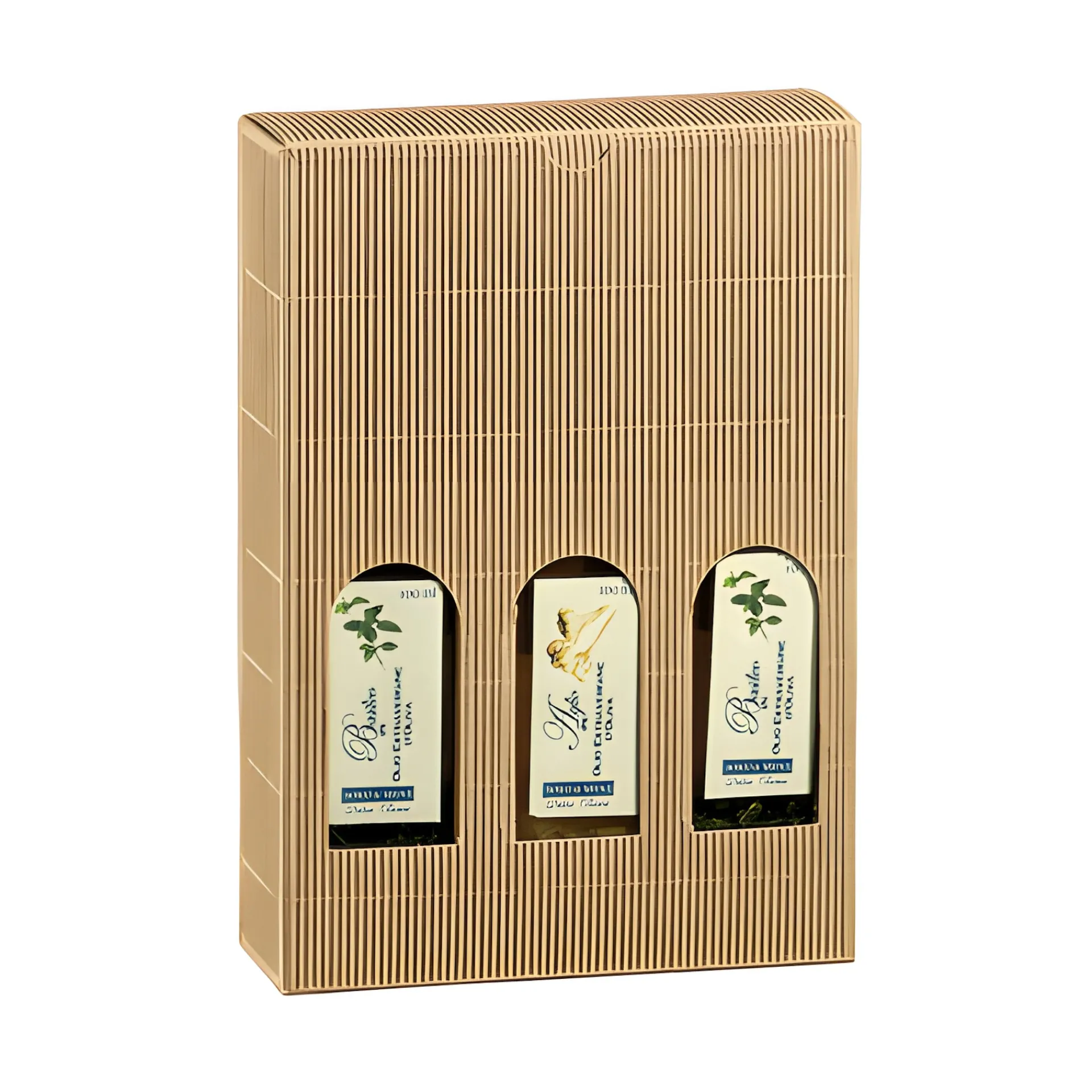 Geschenkverpackungen Für Flaschen|Flaschenkarton 3er 170 x 55 x 240 mm natur