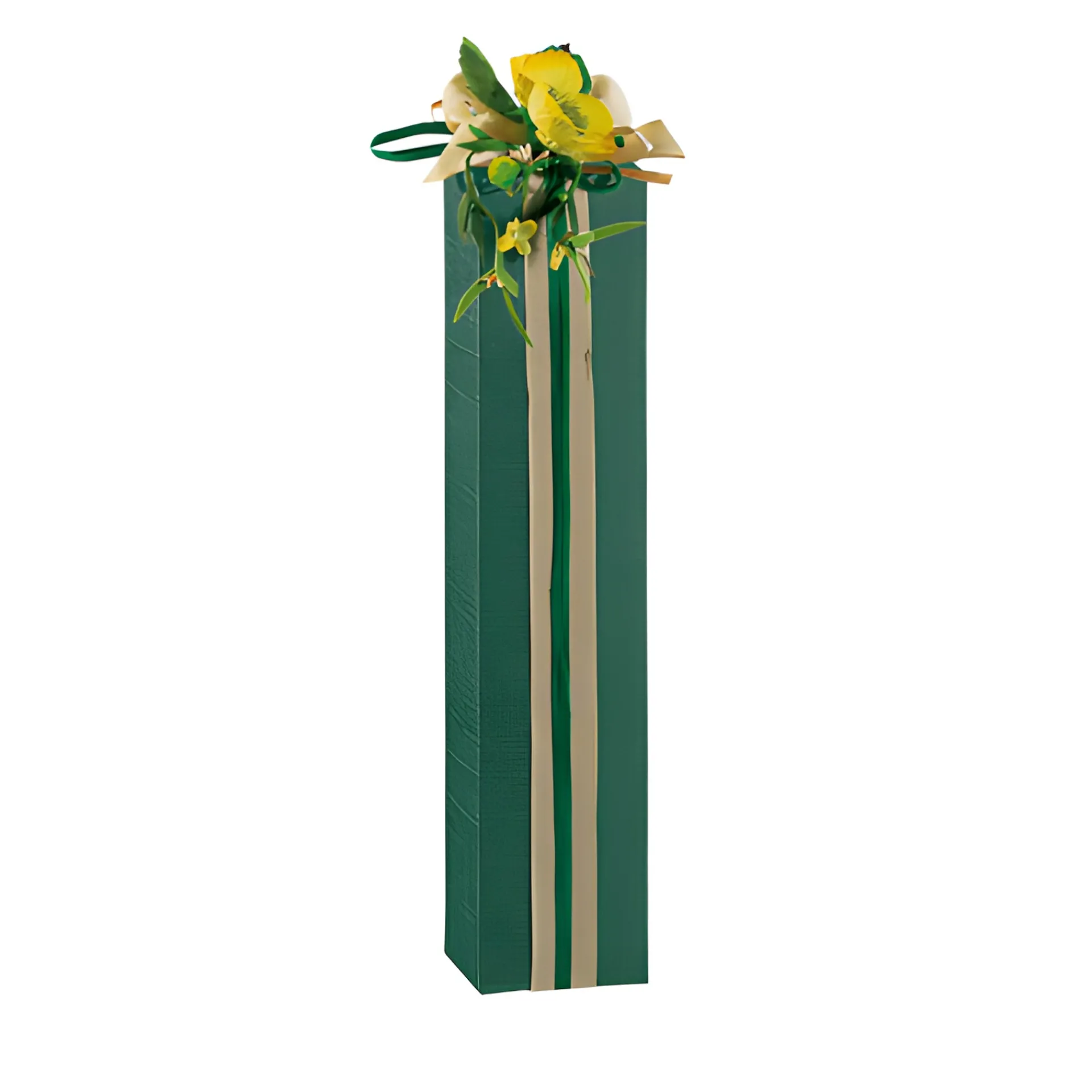 Verpackungen|Geschenkverpackungen Für Flaschen|Flaschenkarton 1er 55 x 55 x 240 mm grün