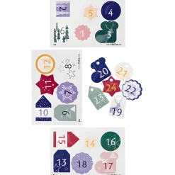 Folia Basteln|Adventskalender|Adventskalender-Beutel beige/weiß, 49-teilig