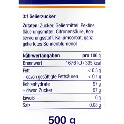 Sweet Family Pektin Und Gelierzucker|Gelierzucker 3:1, 500 g