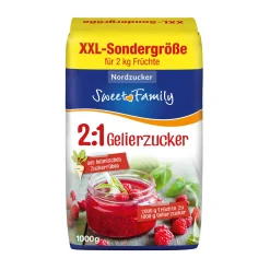 Sweet Family Pflaumenzeit|Erdbeerzeit|Gelierzucker 2:1 XXL, 1 kg