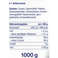 Sweet Family Pflaumenzeit|Erdbeerzeit|Gelierzucker 2:1 XXL, 1 kg