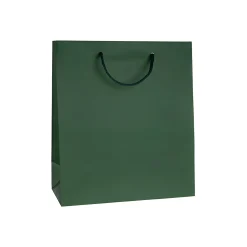 Einfarbiges Zum Basteln|Geschenktüten, -Taschen & Papiertüten|Geschenktüte dunkelgrün, mittel