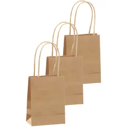 Einfarbiges Zum Basteln|Geschenktüten, -Taschen & Papiertüten|Geschenktüte natron, klein, 3 Stück