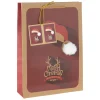 Verpackungen|Weihnachtsgeschenktüten|Geschenktüte 'Weihnachtsmütze mit Bommel', groß